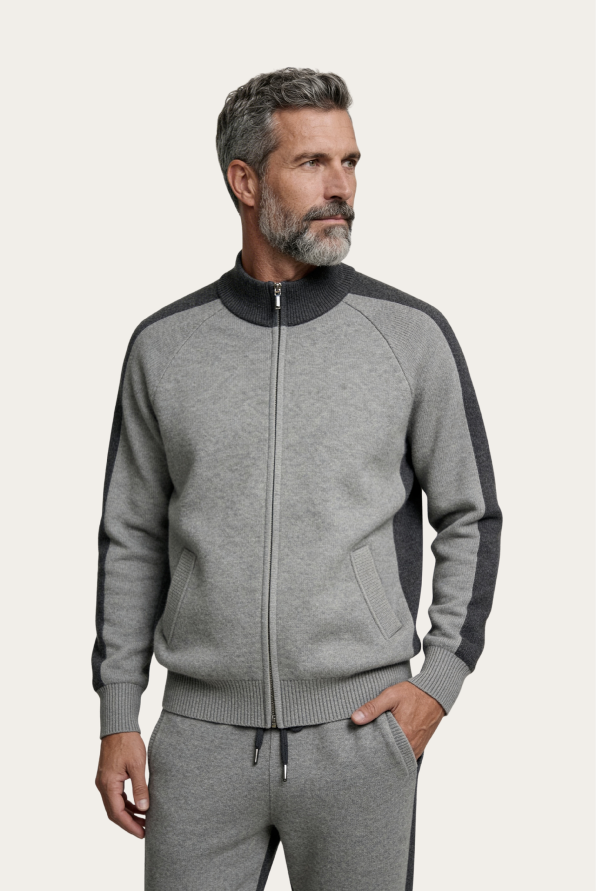 Marzio Conjunto Cachemira Gris