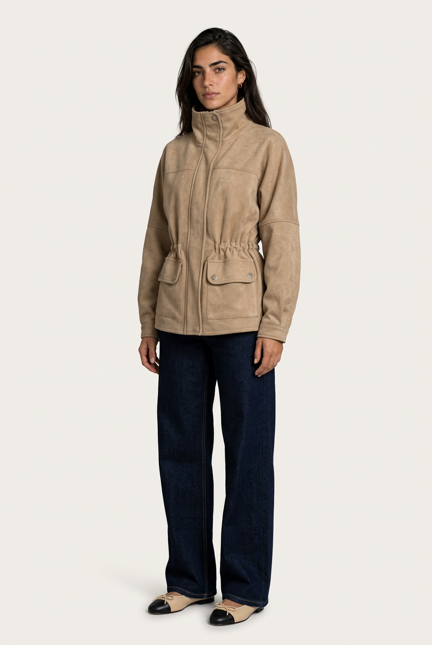Brescia Chaqueta Suede Beige