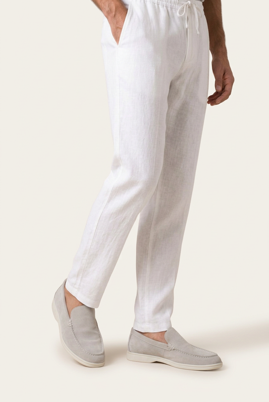 Bellagio Pantalón de Lino Blanc