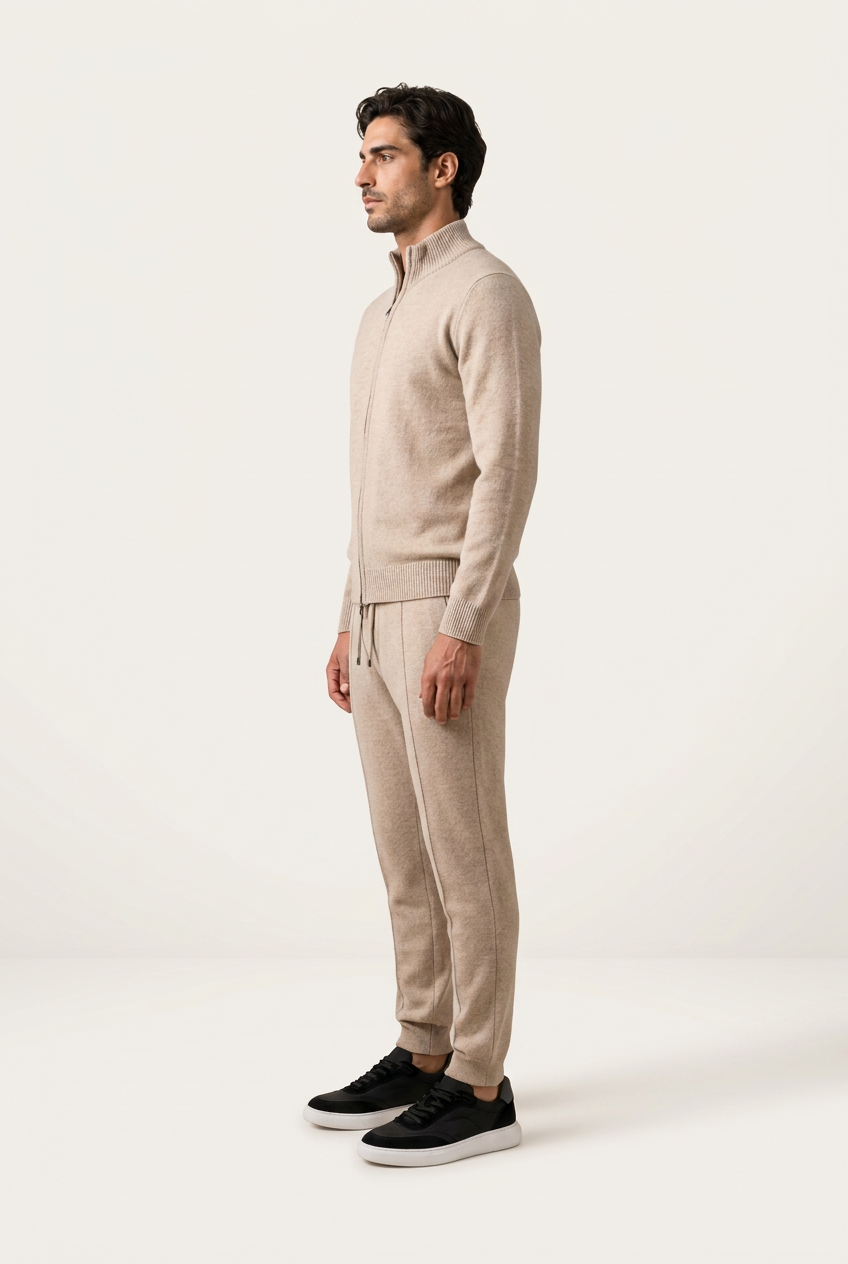 Bruno Conjunto Lana Merino Beige