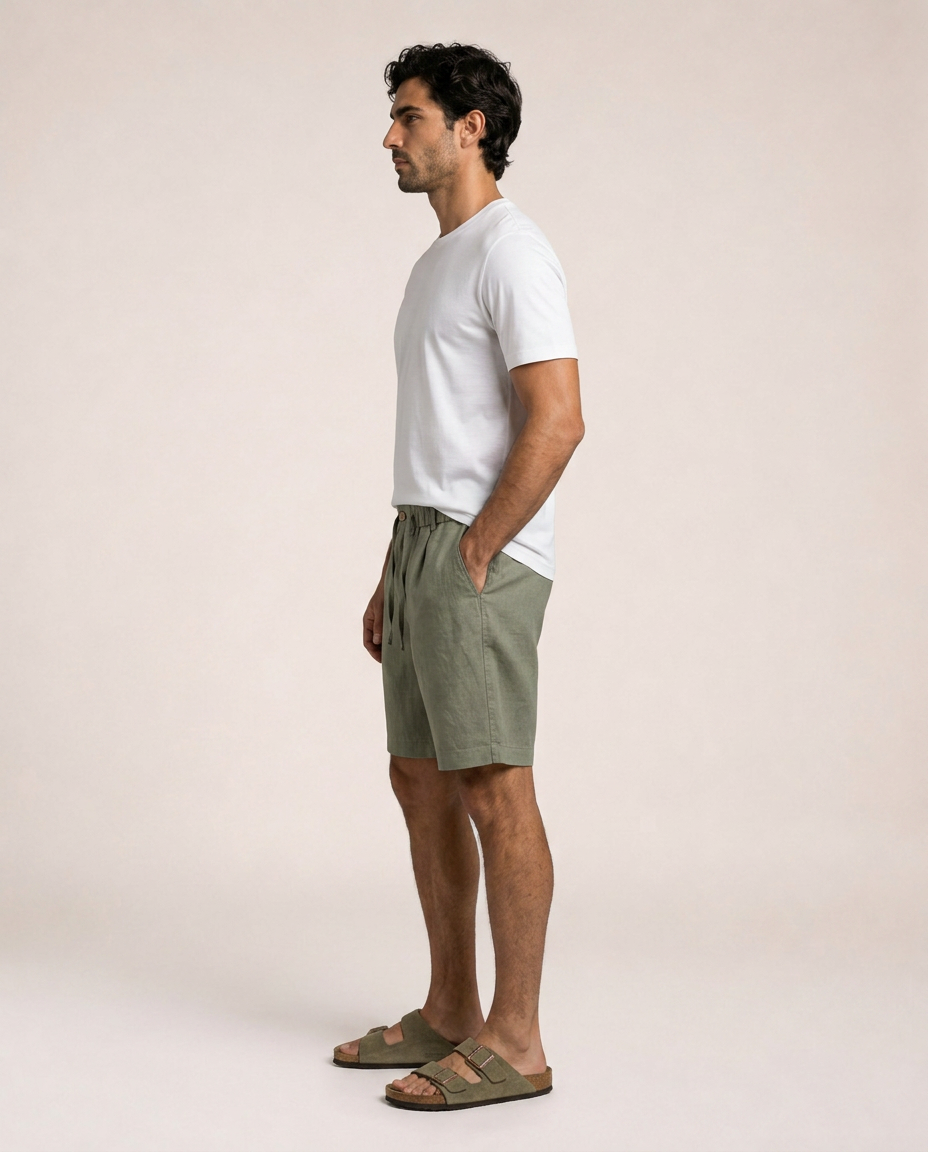 Salerno Bermudas de Lino Verde