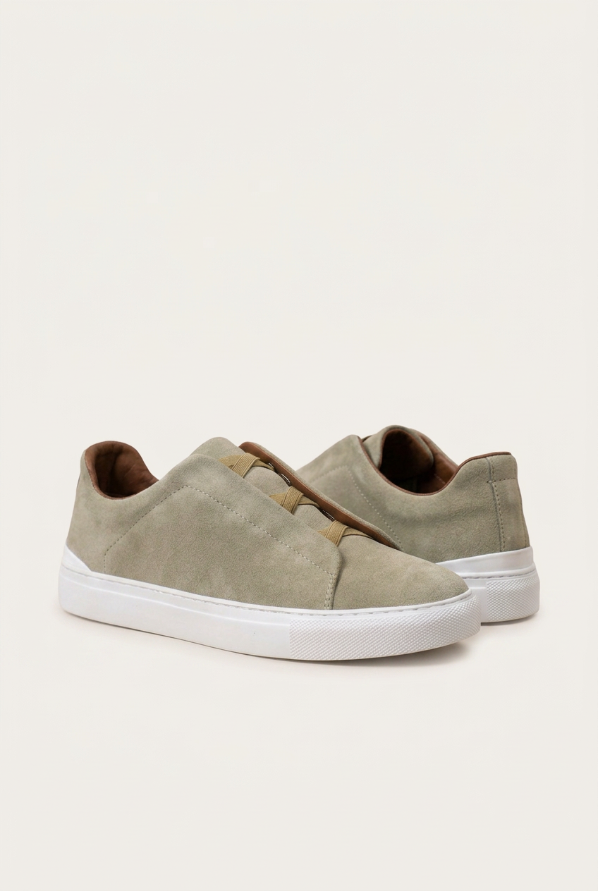 Vittorio Sneakers Beige Piel